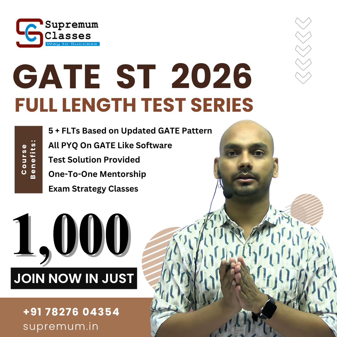 GATE Statistics 2026 Test Series | Supremum Classes – 5 Full-Length ...